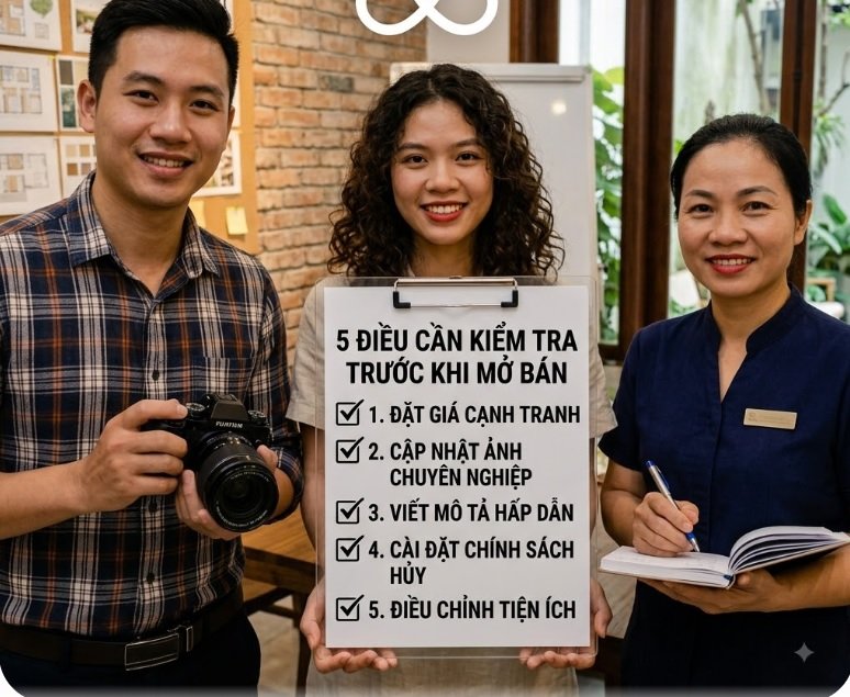 kiểm tra những gì khi bán phòng trên Airbnb