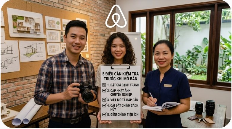 những điều cần kiểm tra khi mở bán phòng trên Airbnb