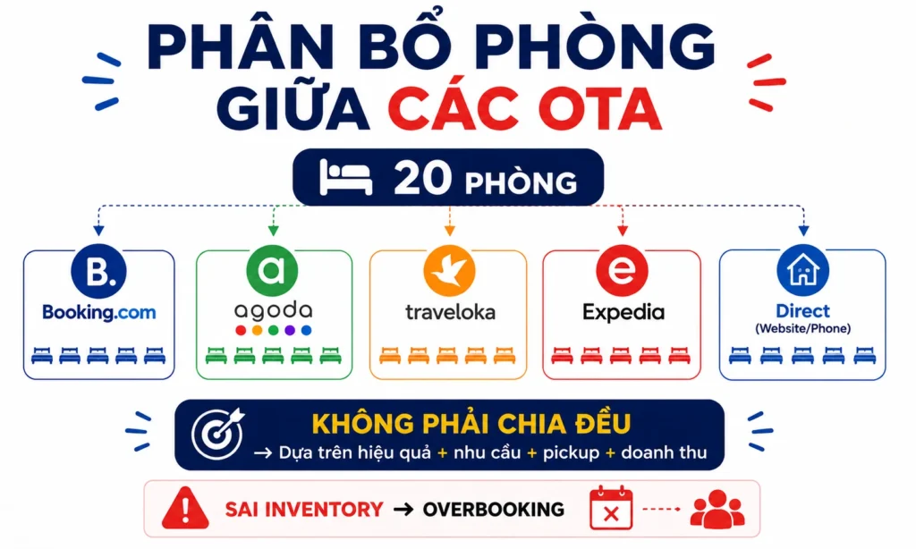 phân bổ phòng giữa các OTA