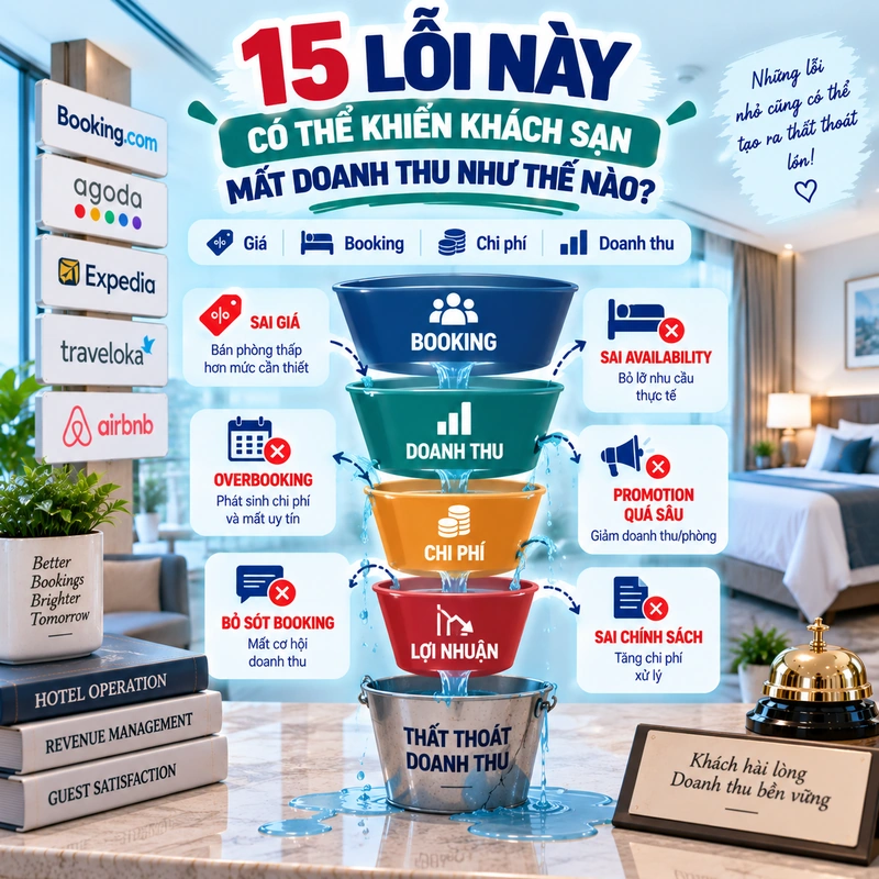 15 Lỗi Này Có Thể Khiến Khách Sạn Mất Doanh Thu Như Thế Nào