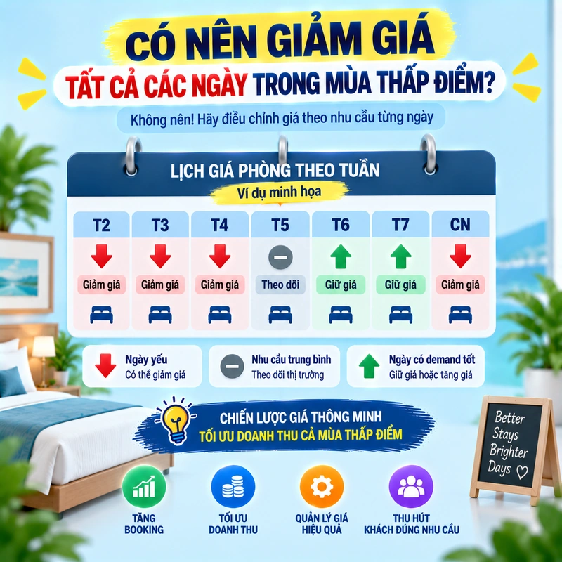Có Nên Giảm Giá Tất Cả Các Ngày Trong Mùa Thấp Điểm