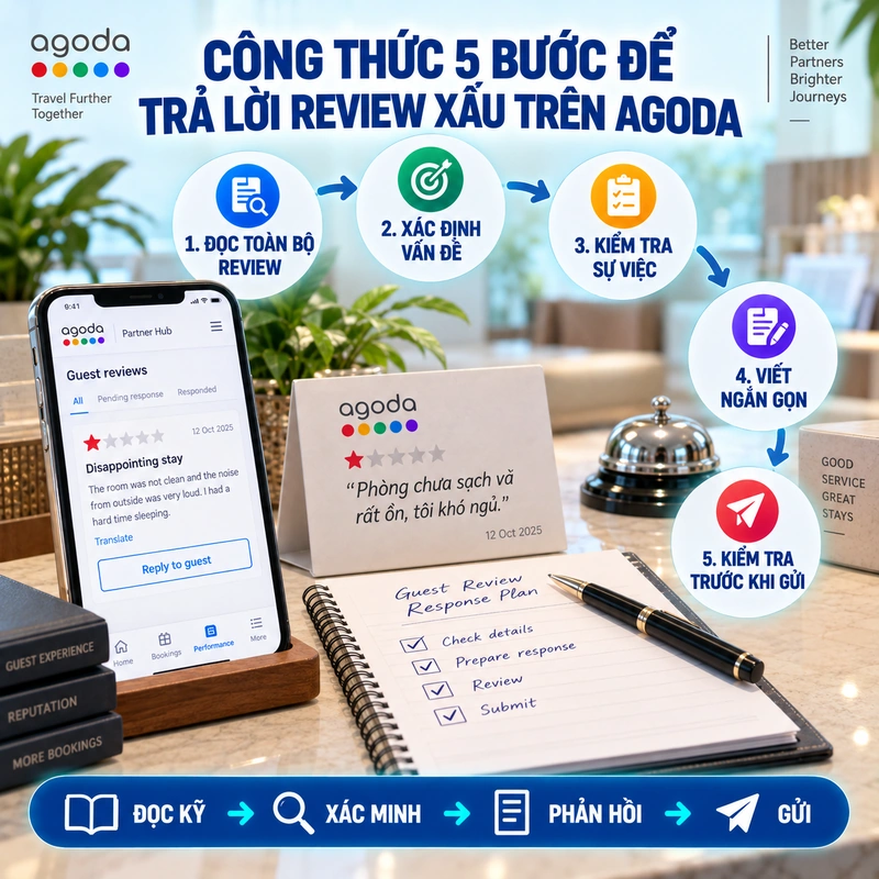 Công Thức 5 Bước Để Trả Lời Review Xấu Trên Agoda