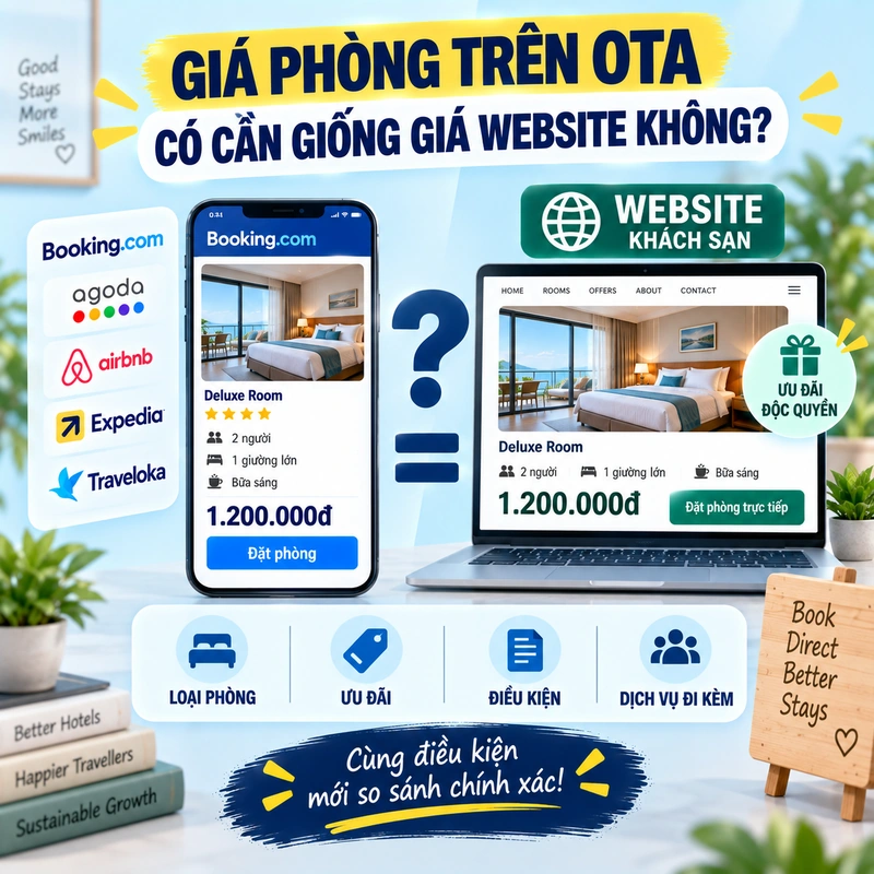 Giá Phòng Trên OTA Có Cần Giống Giá Website Không