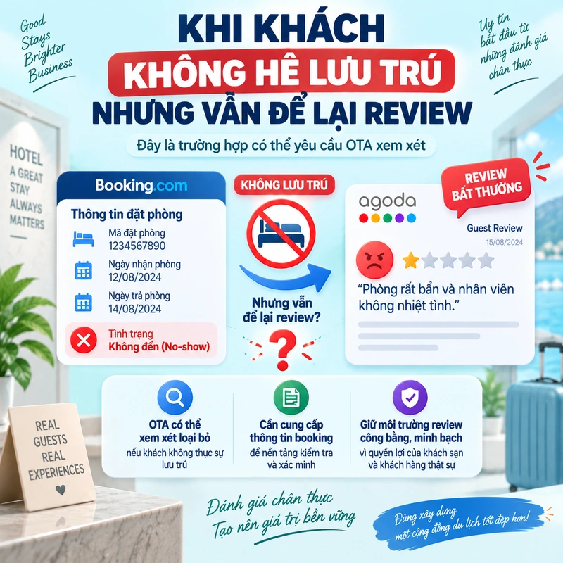 Khi Khách Không Hề Lưu Trú Nhưng Vẫn Để Lại Review