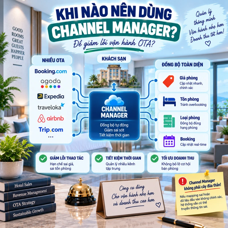 Khi Nào Nên Dùng Channel Manager Để Giảm Lỗi Vận Hành OTA