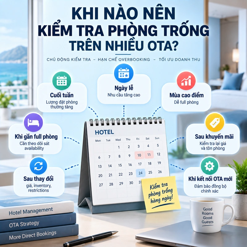 Khi Nào Nên Kiểm Tra Phòng Trống Trên Nhiều OTA