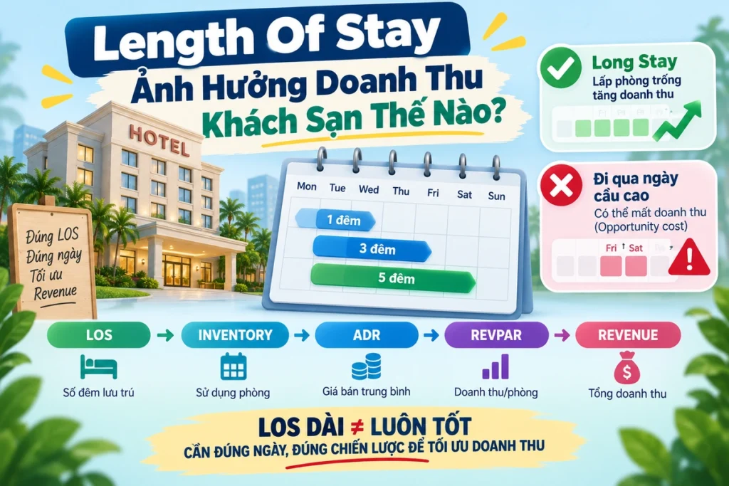 Length Of Stay Ảnh Hưởng Doanh Thu Khách Sạn Thế Nào