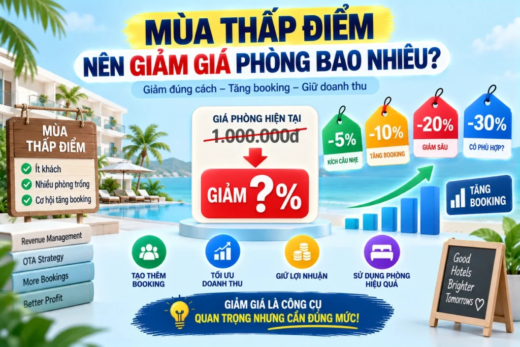 Mùa Thấp Điểm Nên Giảm Giá Phòng Bao Nhiêu