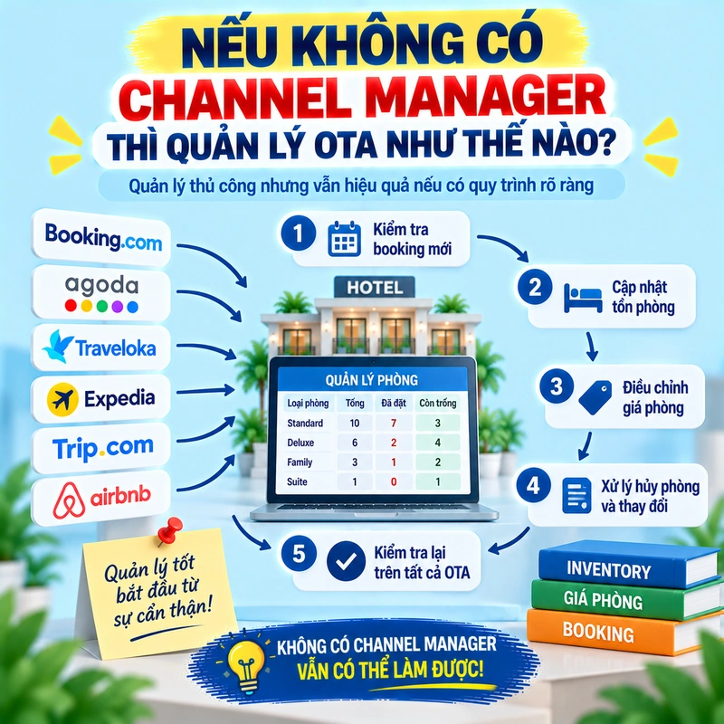 Nếu Không Có Channel Manager Thì Quản Lý OTA Như Thế Nào
