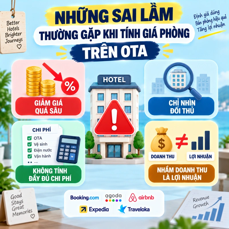 Những Sai Lầm Thường Gặp Khi Tính Giá Phòng Trên OTA