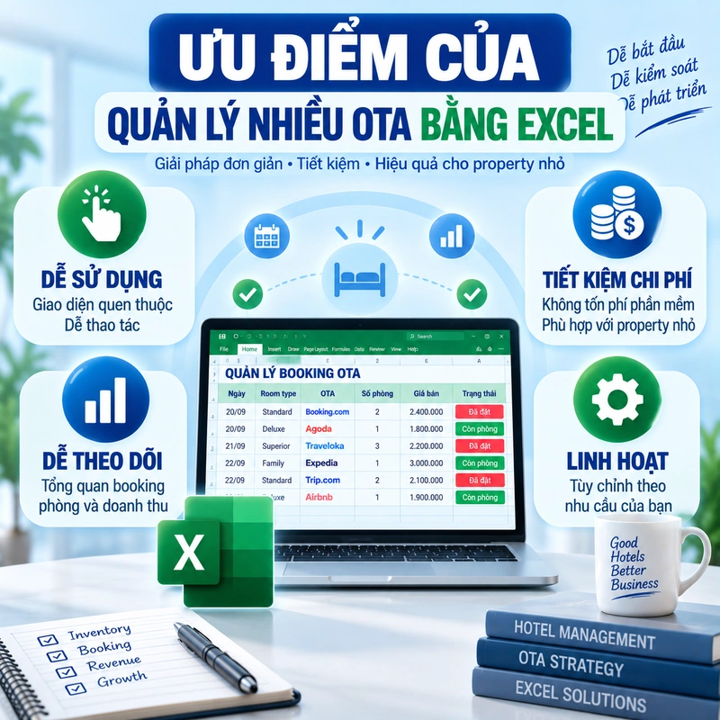 Ưu Điểm Của Quản Lý Nhiều OTA Bằng Excel